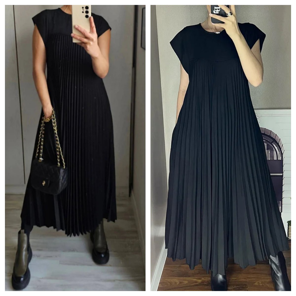 🌸Seasonal Sale-49%OFF👗Sleeveless pleated simple solid color dress