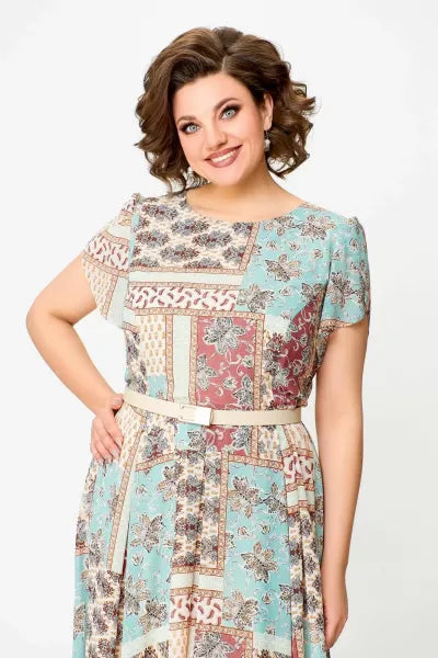 🔥HOT SALE🔥2025 Comfortable and Elegant Patchwork Printed Dress
