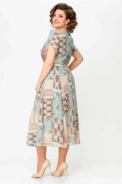 🔥HOT SALE🔥2025 Comfortable and Elegant Patchwork Printed Dress