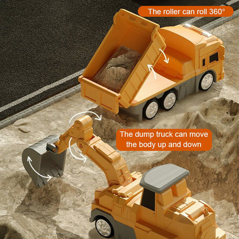 š„Children's Day Promotionš„Building Blocks Assembled Deformation Engineering Vehicle Children's Magnetic Toy