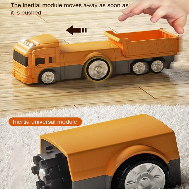š„Children's Day Promotionš„Building Blocks Assembled Deformation Engineering Vehicle Children's Magnetic Toy