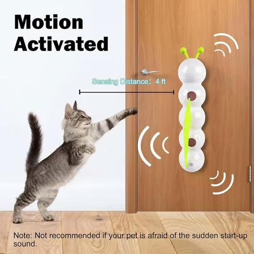 💥2025 Hot Sale🐛Interactive Electric Caterpillar Cat Toy