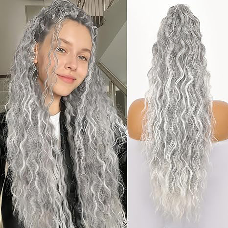 🫧🫧Limited Price £14.99-Last Day Promotion 49%OFF🫧Curly Wavy Frizzy Hair Extension with Ponytail