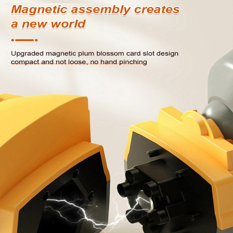 š„Children's Day Promotionš„Building Blocks Assembled Deformation Engineering Vehicle Children's Magnetic Toy