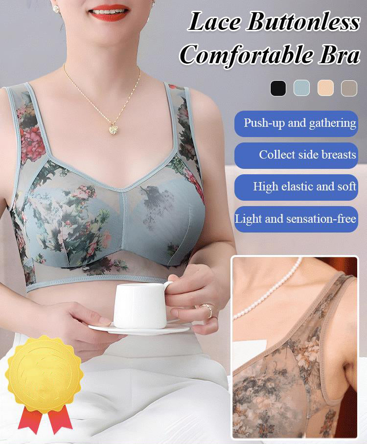 🔥HOT SALE 49% OFF🎁2024 New Lace Buttonless Comfortable Bra