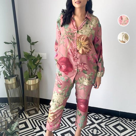 🌹2025 New Year Sales - 59% OFF🌸Casual Floral Print Two-Piece Set 💕