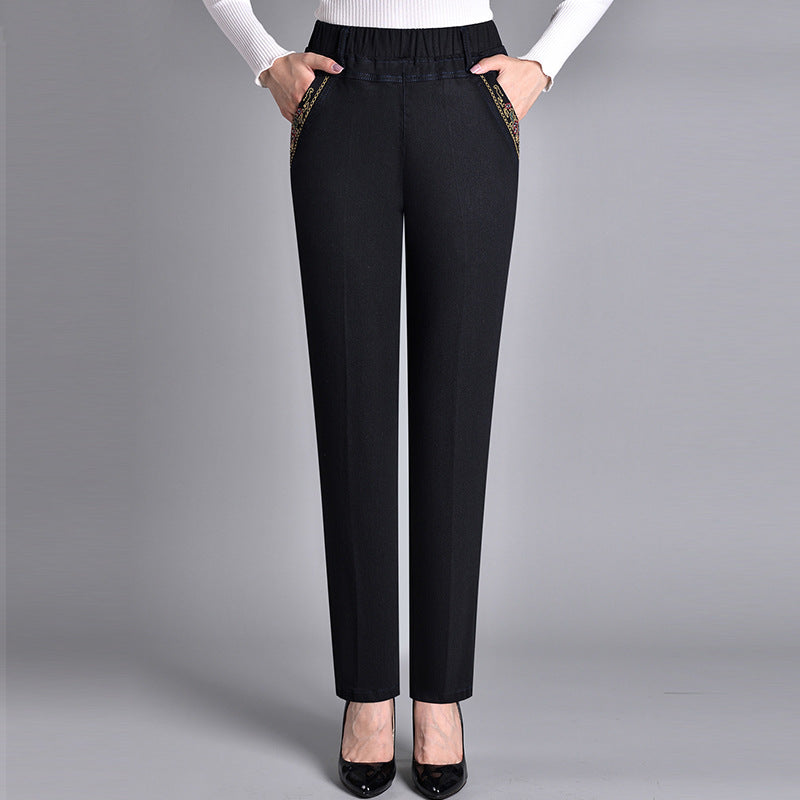 🍁New for autumn✨ Side-Pocket Full Elastic Waist Jeans