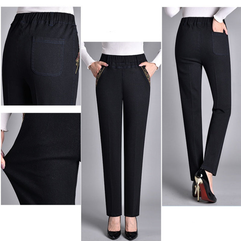 🍁New for autumn✨ Side-Pocket Full Elastic Waist Jeans