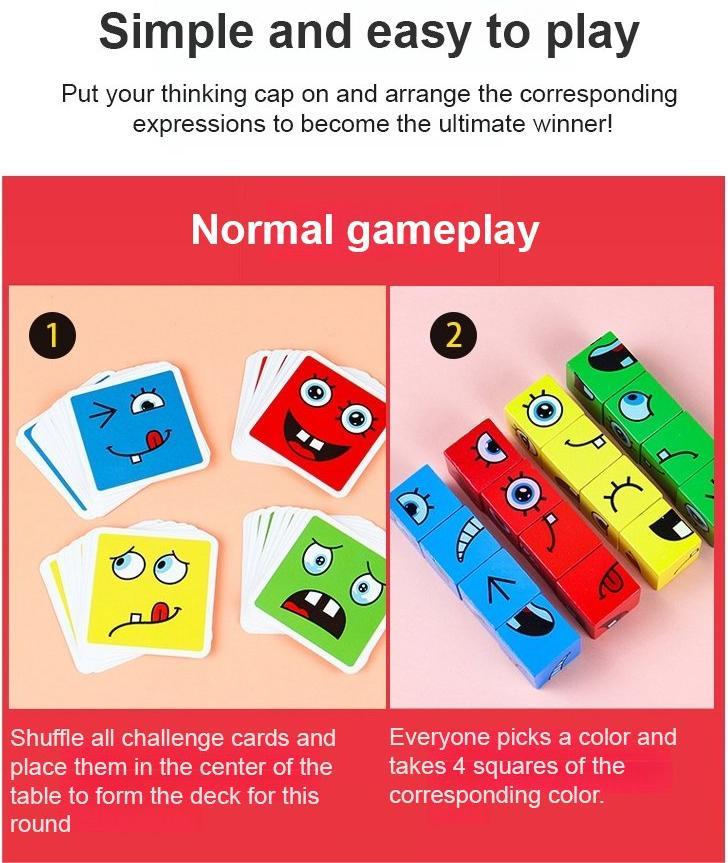 🎁5D Puzzle Educational Faces Changing Family Game🧩