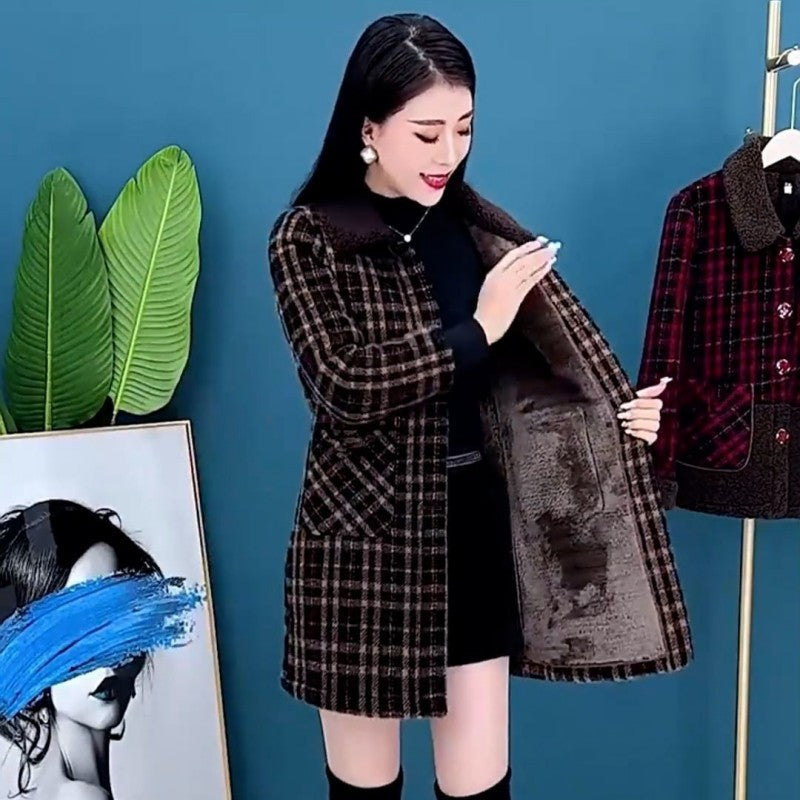 Women's Plush Thick Mid Length Jacket Coat ๐ Free shipping ๐