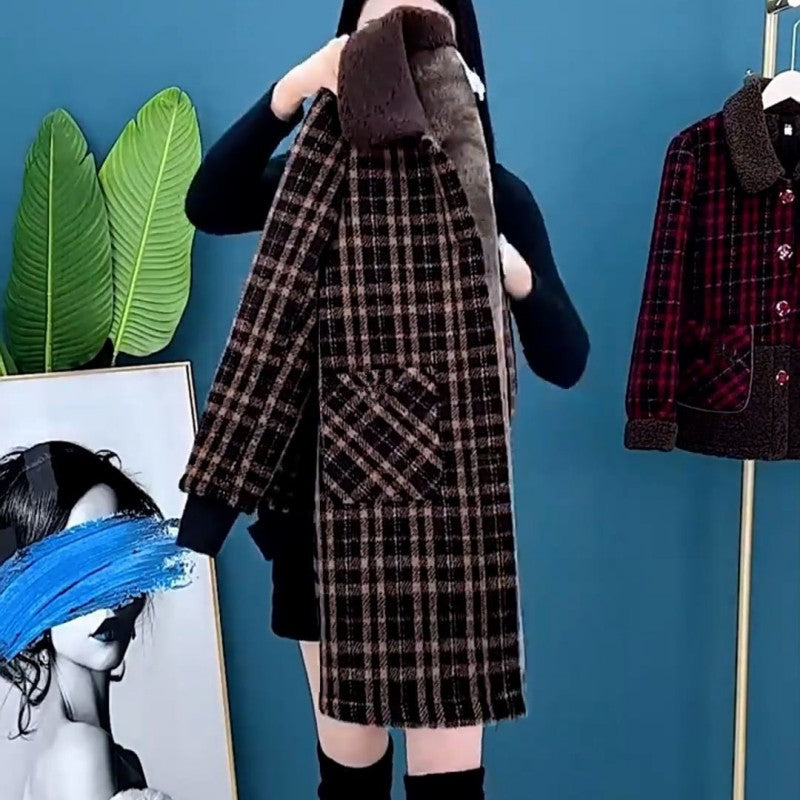 Women's Plush Thick Mid Length Jacket Coat ๐ Free shipping ๐