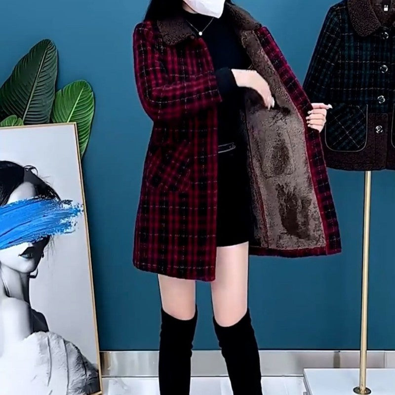 Women's Plush Thick Mid Length Jacket Coat ๐ Free shipping ๐