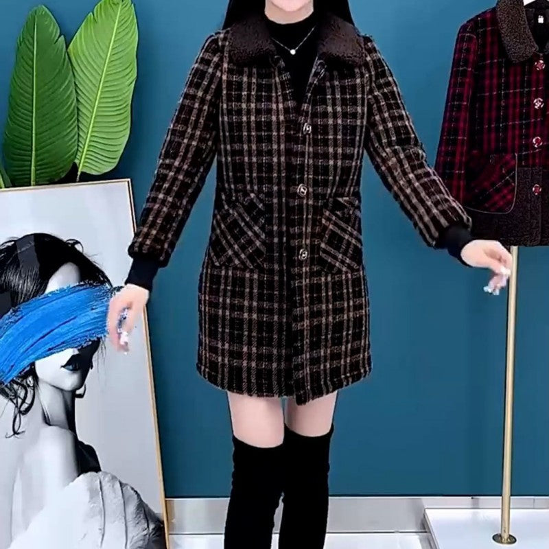 Women's Plush Thick Mid Length Jacket Coat ๐ Free shipping ๐