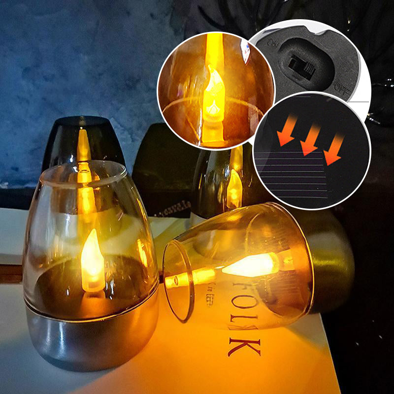 Solarbetriebene LED-Kerzenlichtlampe