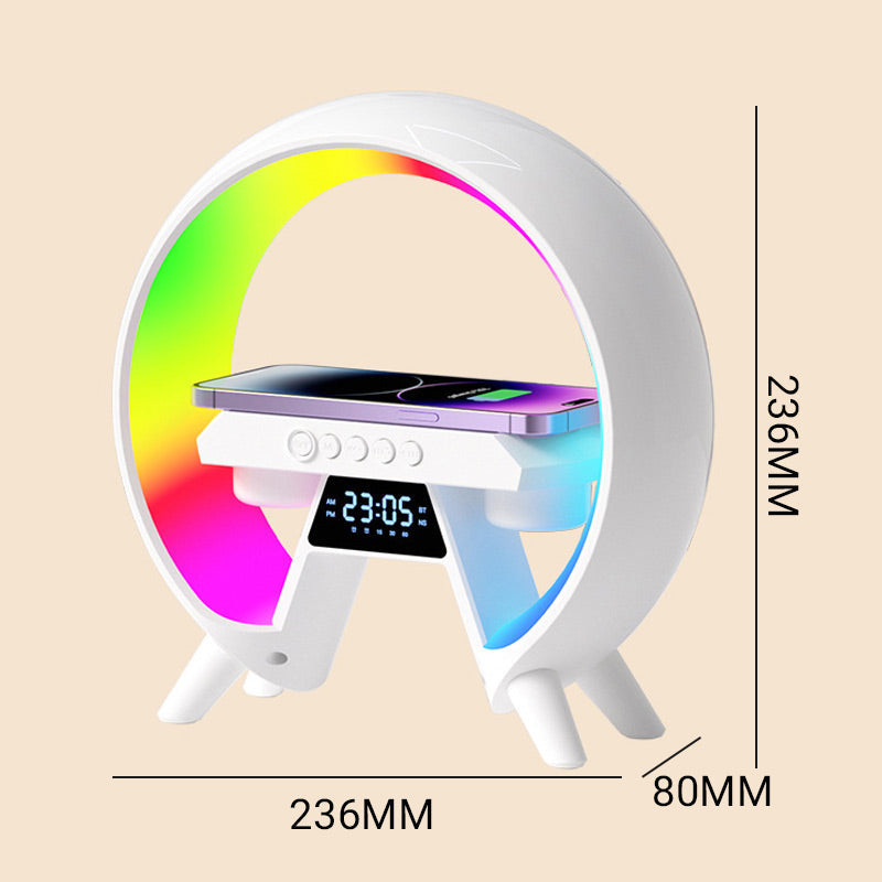 🔥Last Day 49% Off🔥Multifunctional Bluetooth Speaker - Colorful Atmosphere Light Wireless Charging and Clock All-in-one Machine