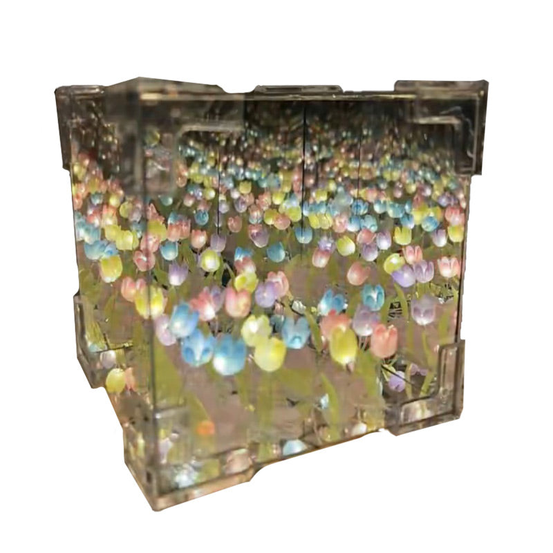 🎅Christmas Specials 50% OFF🎁🎄Magic Cube DIY Tulip Mirror Light