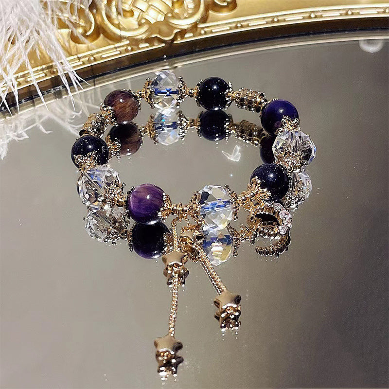 Elegant French Style Crystal Sandstone Bracelet