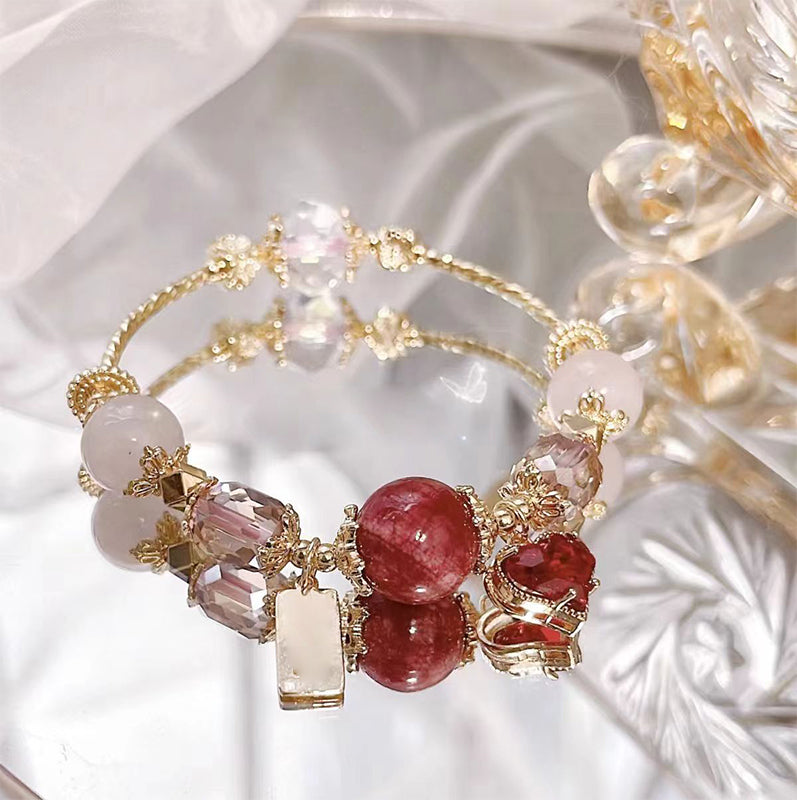 Elegant French Style Crystal Sandstone Bracelet