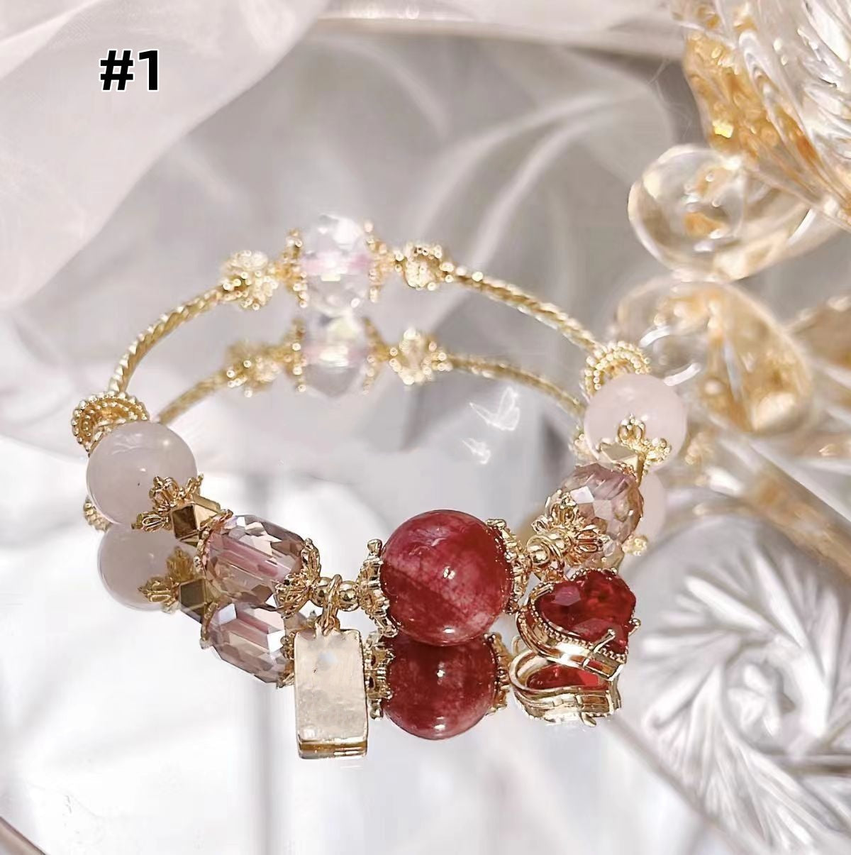 Elegant French Style Crystal Sandstone Bracelet