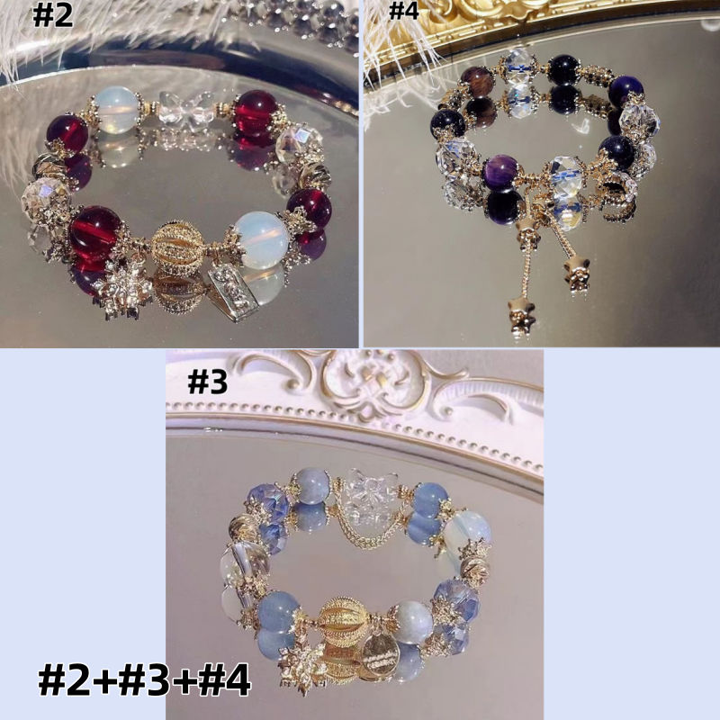 Elegant French Style Crystal Sandstone Bracelet