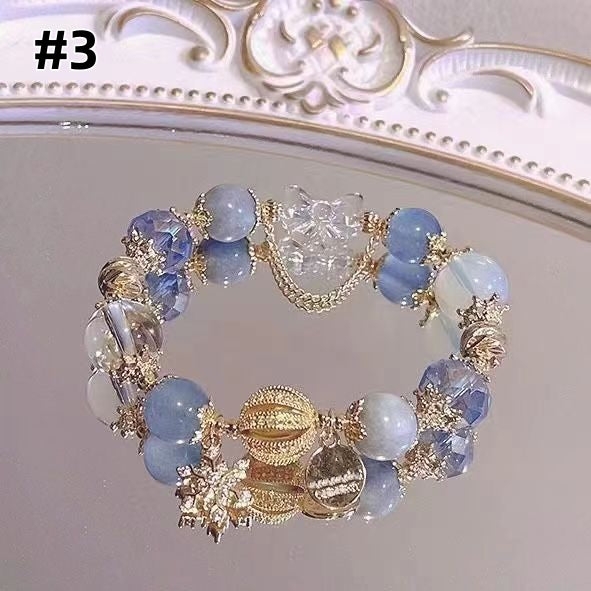 Elegant French Style Crystal Sandstone Bracelet