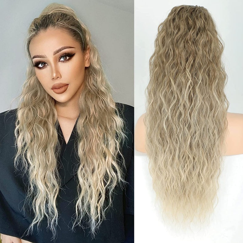 🫧🫧Limited Price £14.99-Last Day Promotion 49%OFF🫧Curly Wavy Frizzy Hair Extension with Ponytail