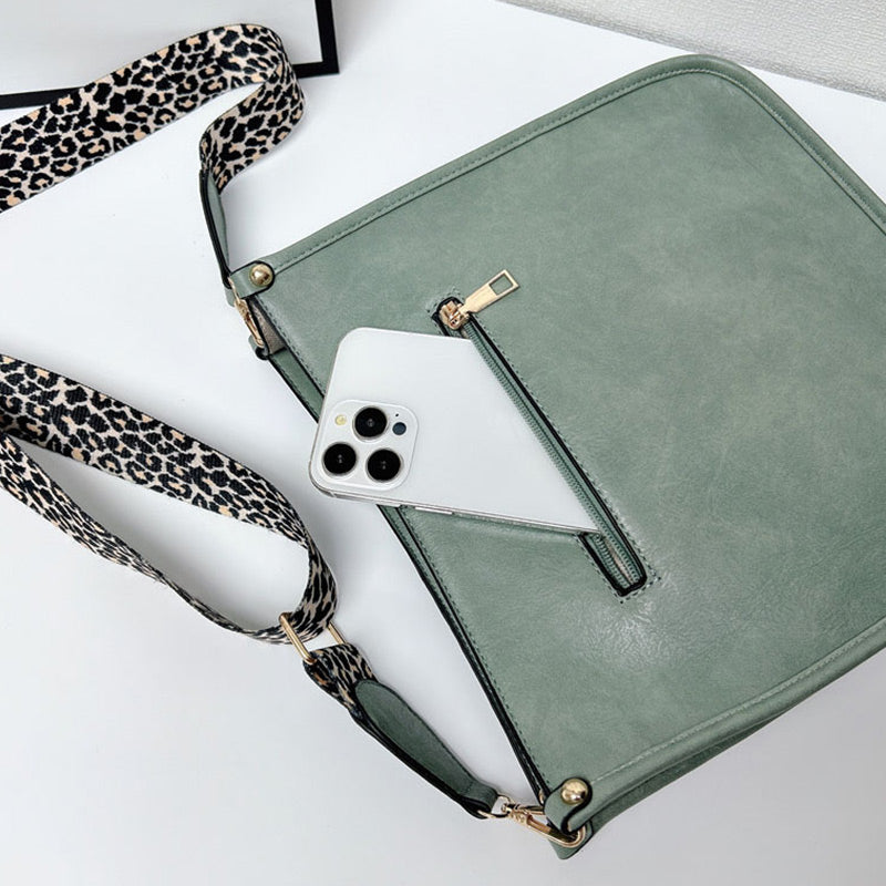 Colorful Straps Crossbody Leather Bags