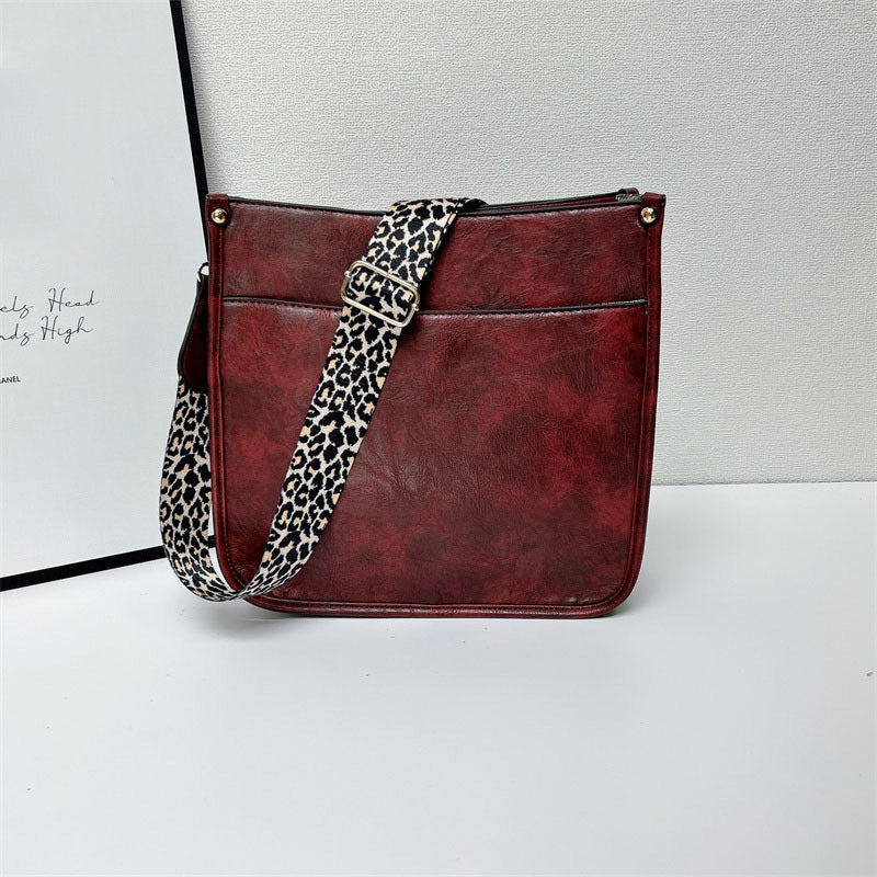 Colorful Straps Crossbody Leather Bags