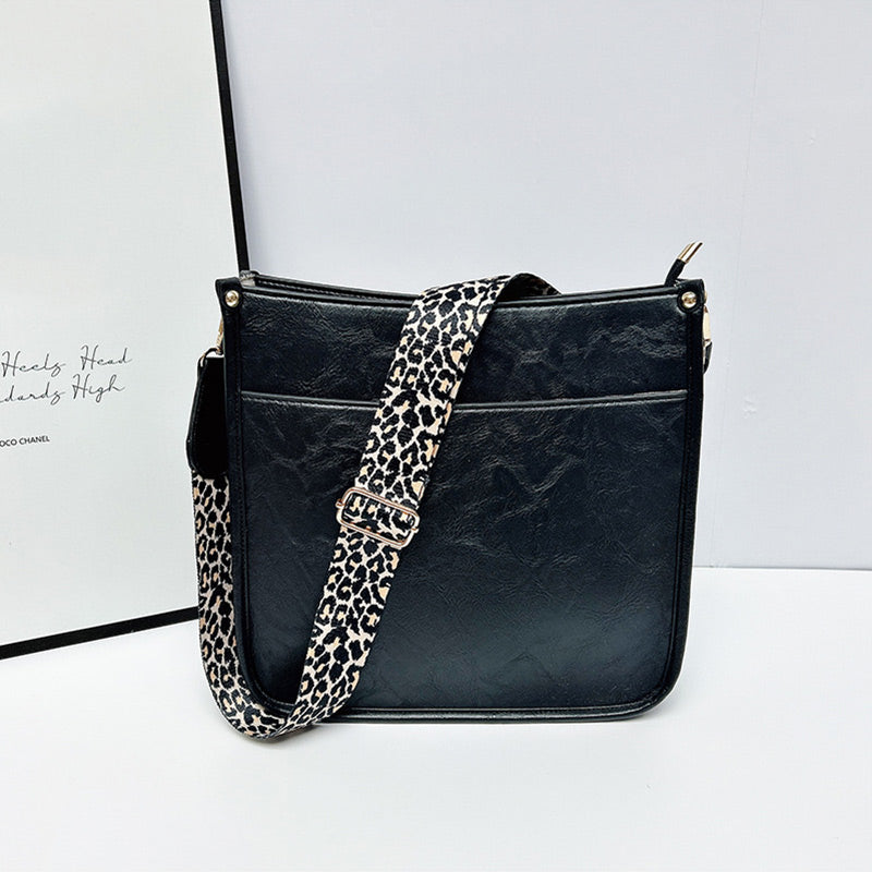 Colorful Straps Crossbody Leather Bags