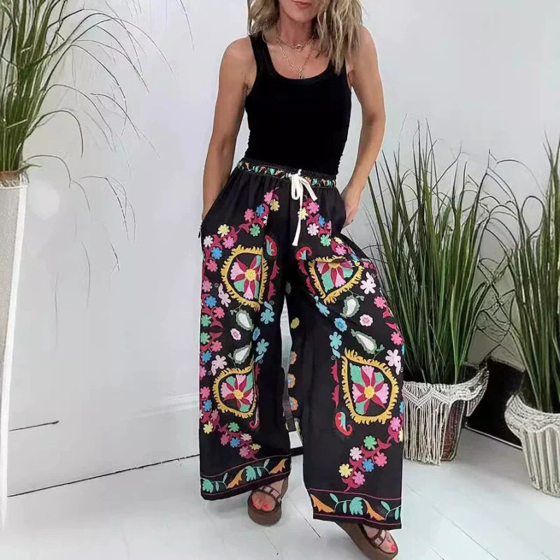 2025 New Arrival- 49% OFF🔥Women's Drawstring Faux Denim Casual Pants