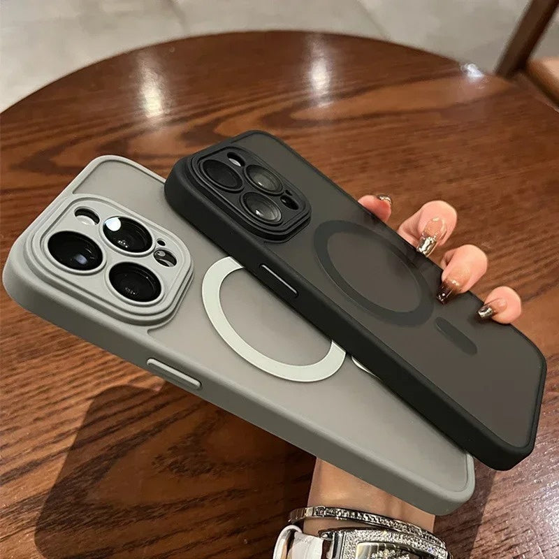 Magnetic Phone Case with Camera Lens Protector for iPhone Series