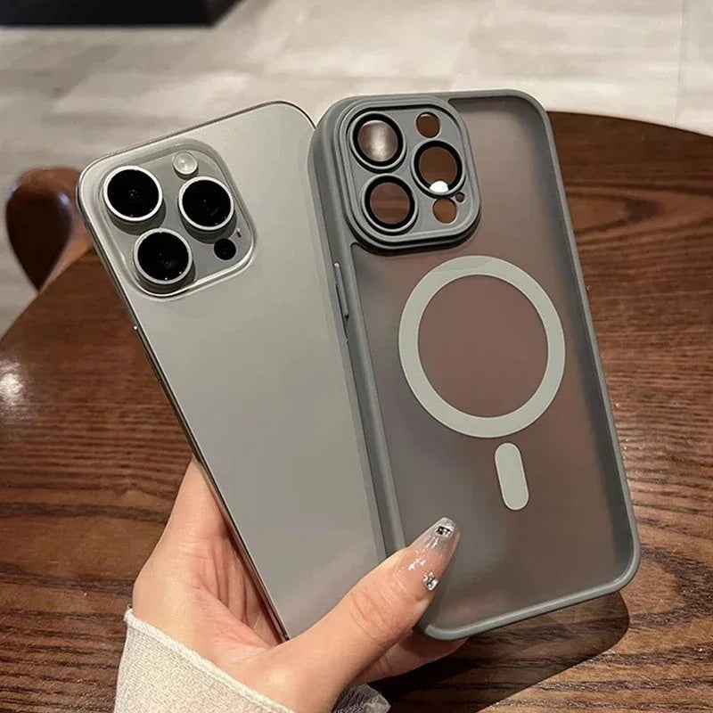 Magnetic Phone Case with Camera Lens Protector for iPhone Series