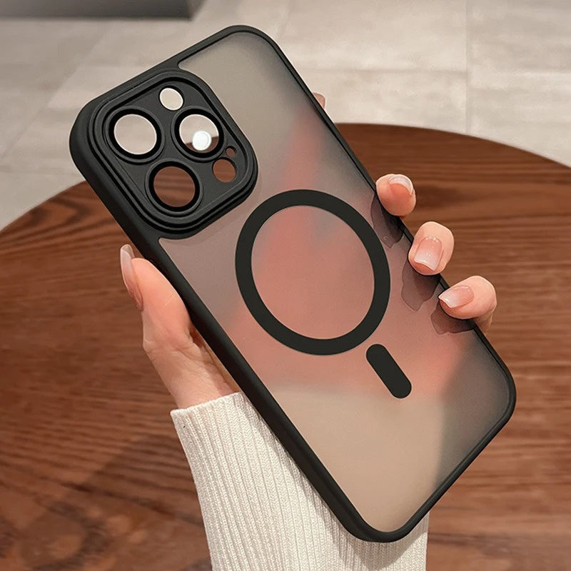 Magnetic Phone Case with Camera Lens Protector for iPhone Series