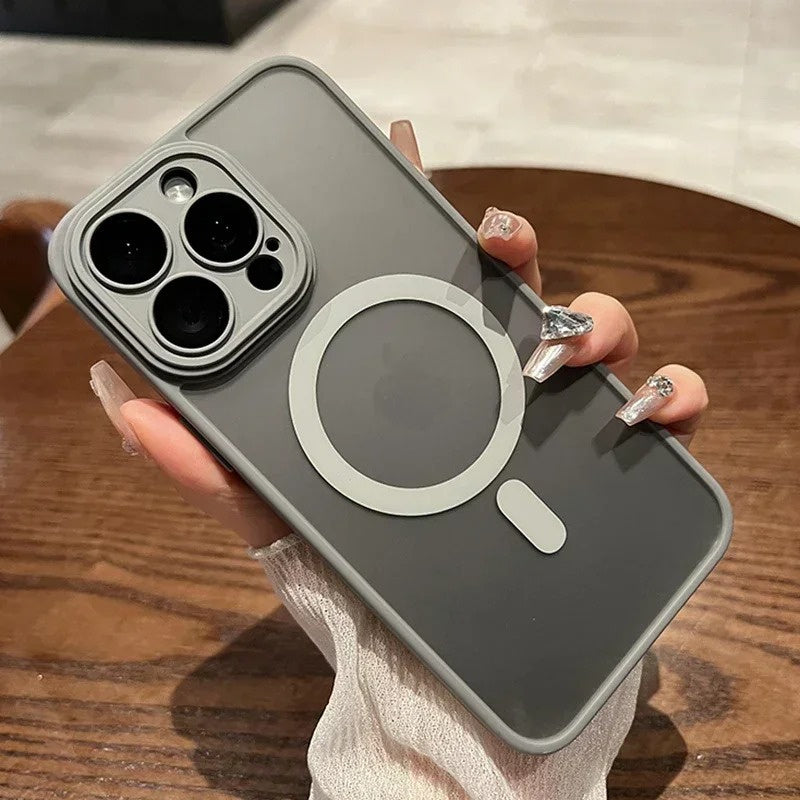 Magnetic Phone Case with Camera Lens Protector for iPhone Series