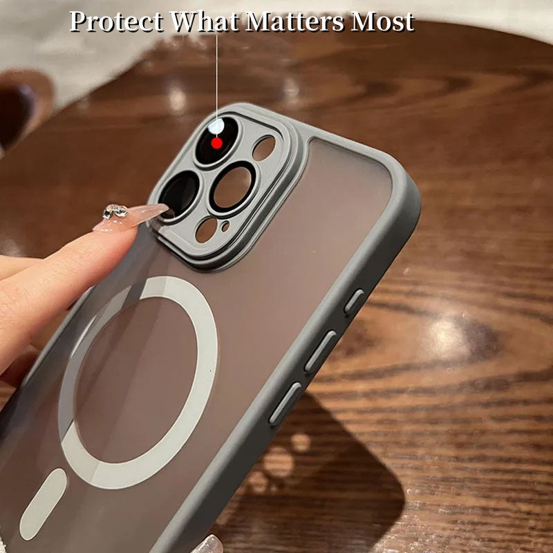 Magnetic Phone Case with Camera Lens Protector for iPhone Series