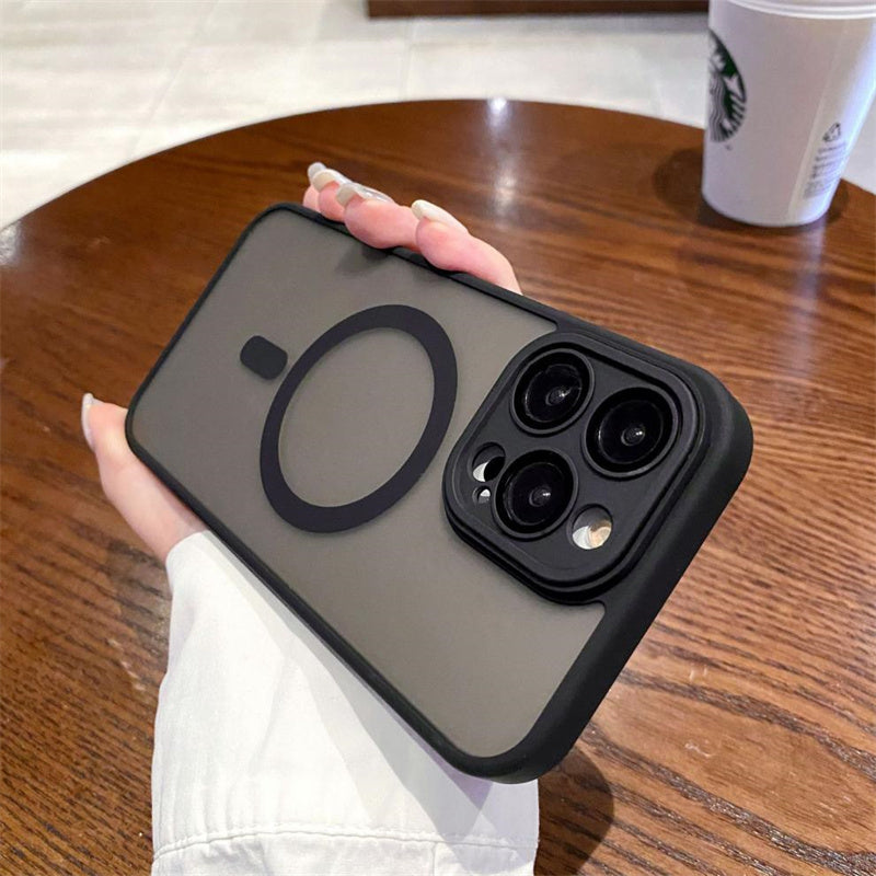 Magnetic Phone Case with Camera Lens Protector for iPhone Series
