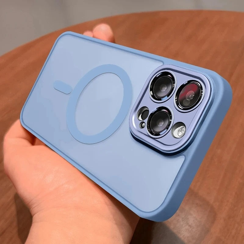 Magnetic Phone Case with Camera Lens Protector for iPhone Series
