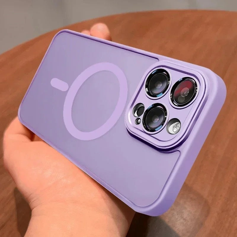 Magnetic Phone Case with Camera Lens Protector for iPhone Series