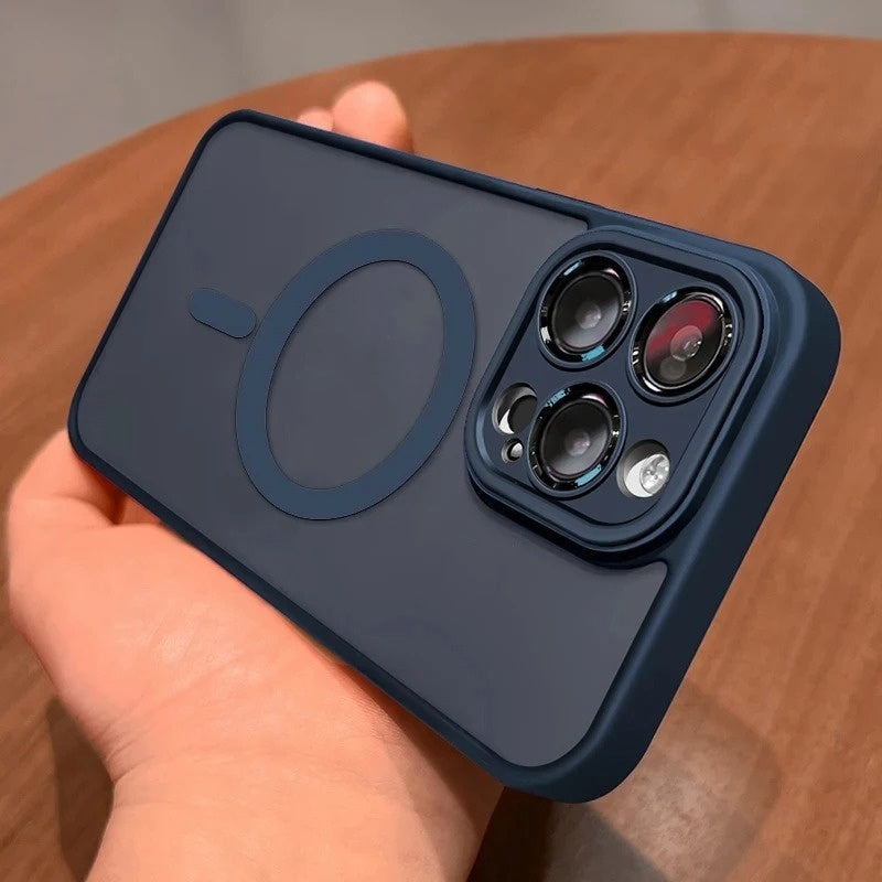 Magnetic Phone Case with Camera Lens Protector for iPhone Series