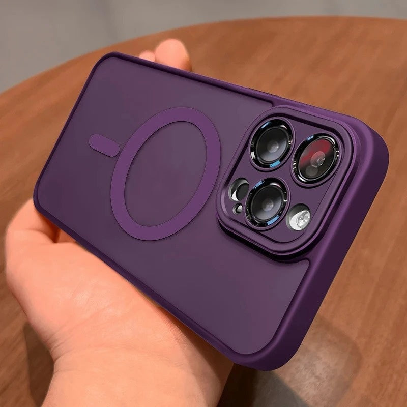 Magnetic Phone Case with Camera Lens Protector for iPhone Series