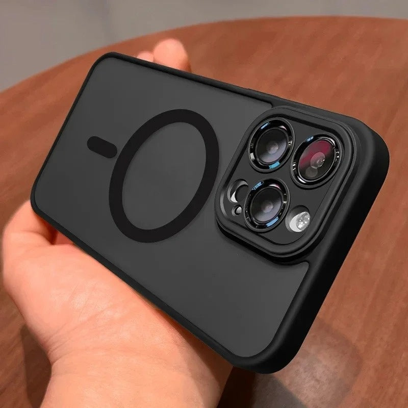 Magnetic Phone Case with Camera Lens Protector for iPhone Series
