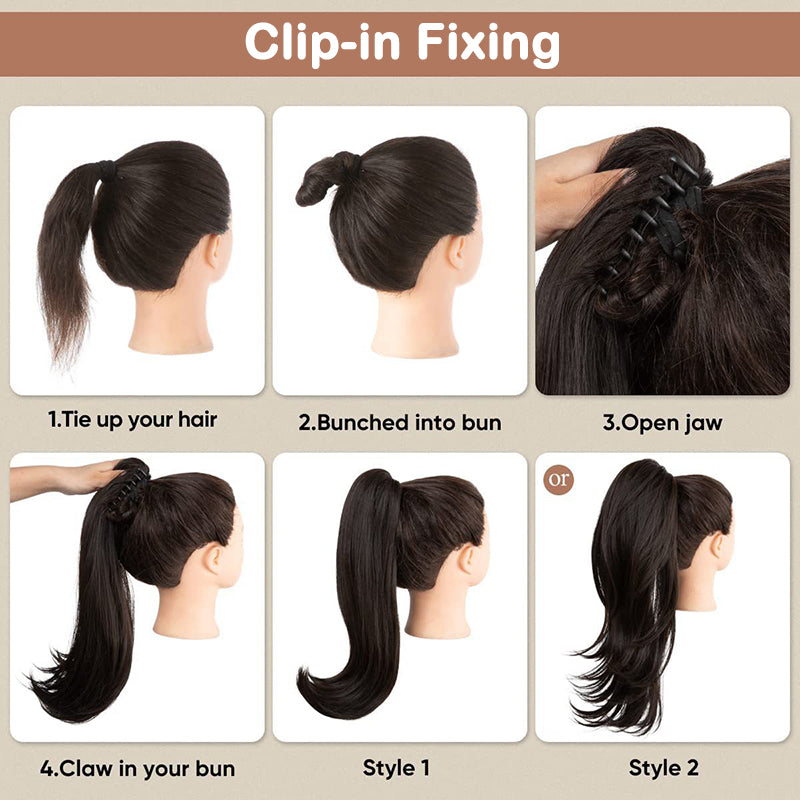 🫧🫧Limited Price £14.99-Last Day Promotion 49%OFF🫧Curly Wavy Frizzy Hair Extension with Ponytail