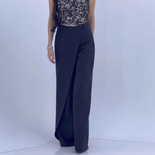 Women's Irregular High Waist Wide-Leg Pants