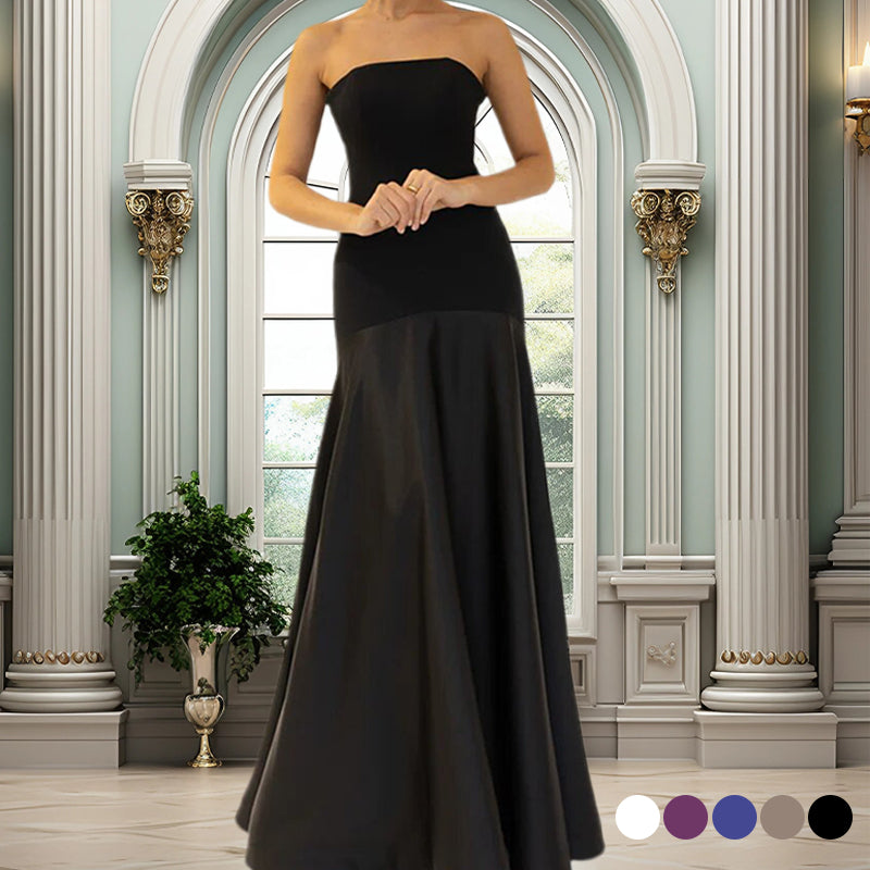 Elegant Off-Shoulder A-Line Long Dress