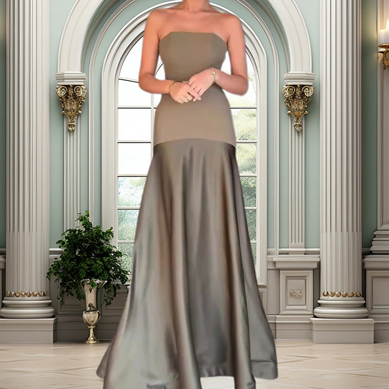 Elegant Off-Shoulder A-Line Long Dress
