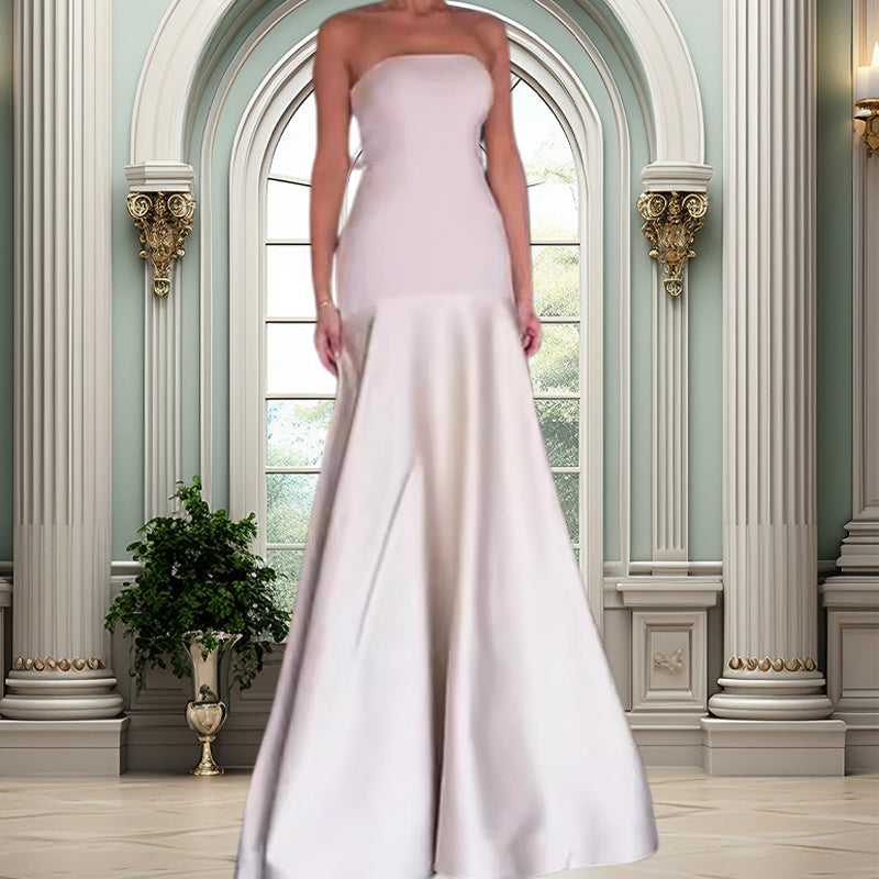 Elegant Off-Shoulder A-Line Long Dress