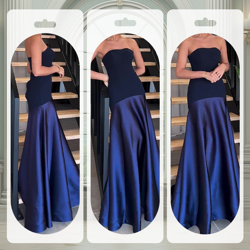 Elegant Off-Shoulder A-Line Long Dress
