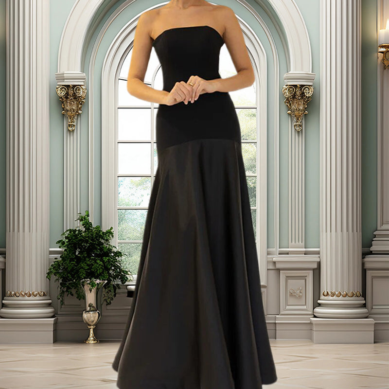 Elegant Off-Shoulder A-Line Long Dress