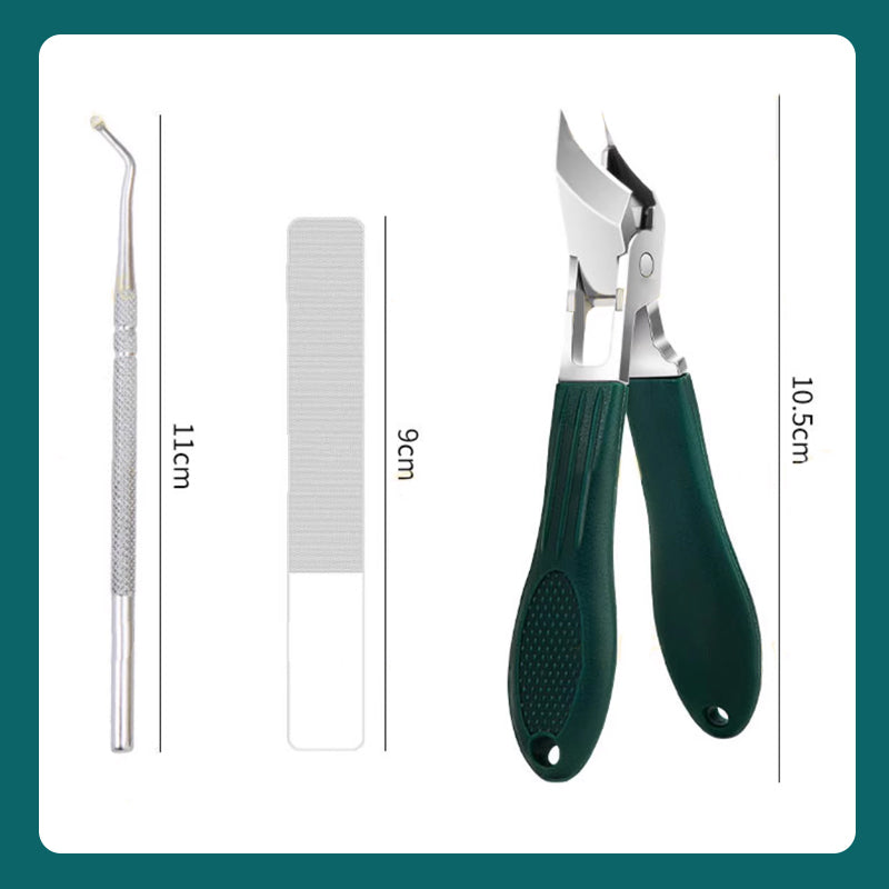 🔥Limited SALE 49% OFF🎁 Anti-Splash 25° Slant Edge Nail Clipper 3-Piece Set