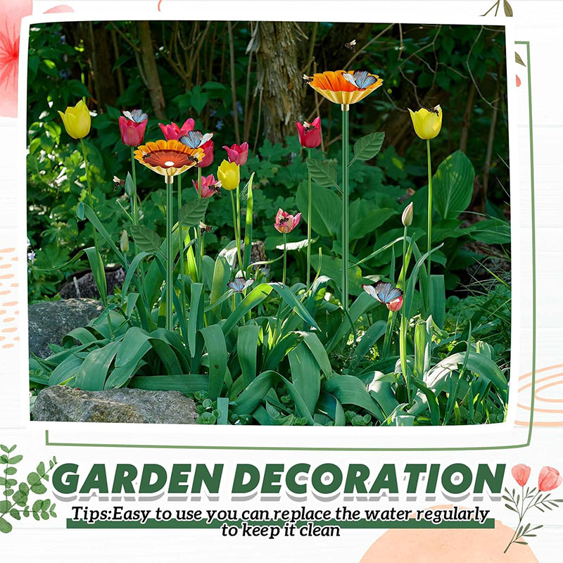 Bee and Butterfly Water Feeder with Flower Design